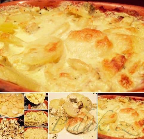 1. obrázek Zapečené mléčné brambory s bylinkovým tofu a konopným semínkem