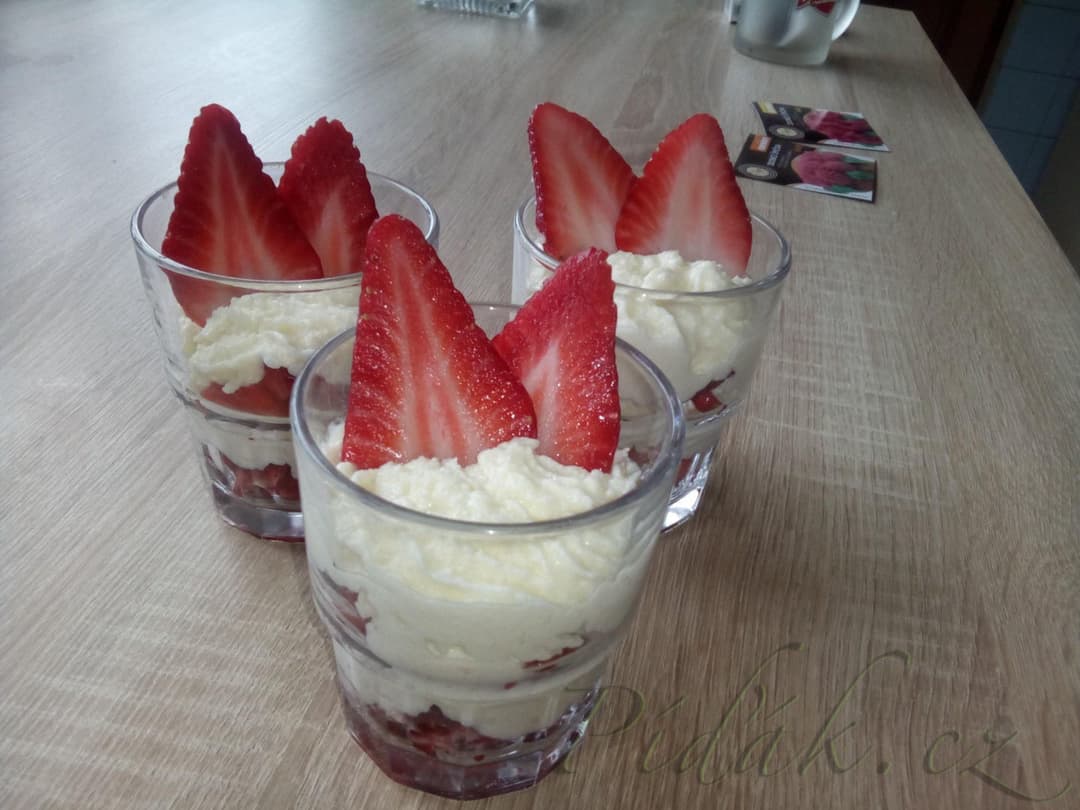 1. obrázek Jahody s čokoládovou pěnou podle Mirky 