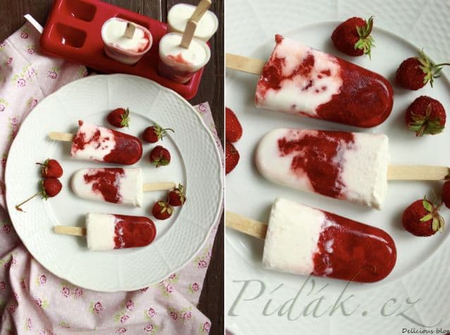 1. obrázek Jahodovo-kokosové nanuky