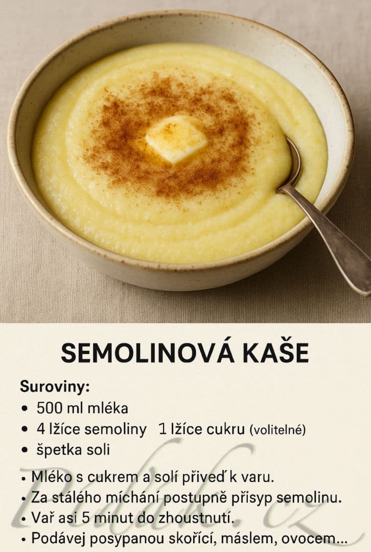 1. obrázek Semolinová kaše