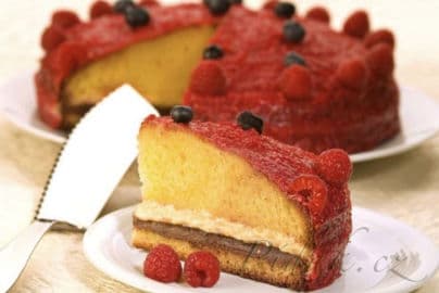 Torta ai Lamponi - Malinový dort 