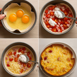 Obrázek  Zdravá tortilová snídaně (quiche z tortilly)