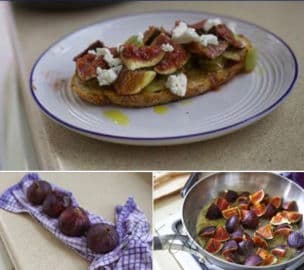 Obrázek  Bruschetta s figami, ricottou a zelerovymi stonkami