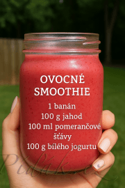 Obrázek Jahodové smoothie s pomerančovou šťávou 