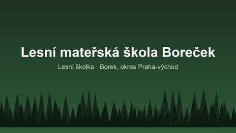 Lesní mateřská škola Boreček