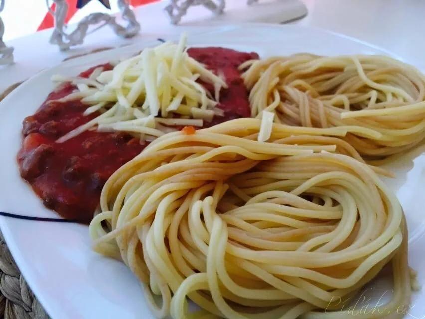 1. obrázek Vegetariánské špagety s rajčatovou omáčkou by Romča
