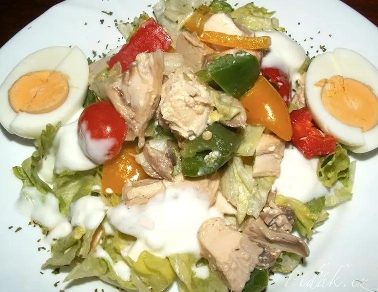 1. obrázek Zeleninový salát s kuřecím masem - dietní