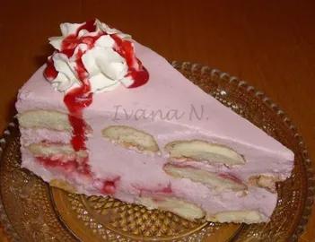 Obrázek Nepečený malinový dort