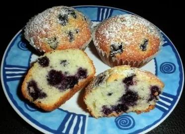 Obrázek Jednoduché muffiny s borůvkami