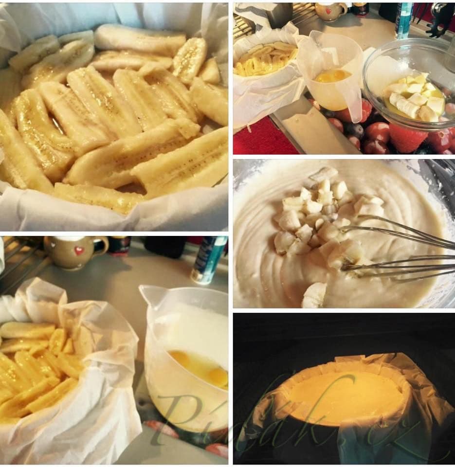 1. obrázek Obrácený banánový koláč by Romča 1. obrázek Obrácený banánový koláč by Romča