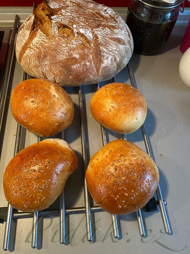 1. obrázek Burgrové houstičky s přidáním Lievito Madre 1. obrázek Burgrové houstičky s přidáním Lievito Madre