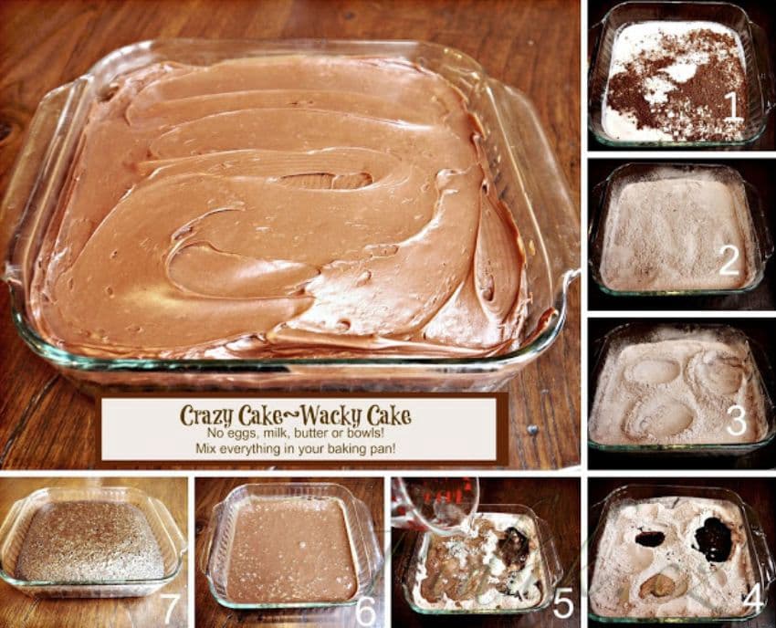 1. obrázek Bláznivý čokoládový dort - žádné vejce, mléko, máslo nebo mísa 1. obrázek Bláznivý čokoládový dort - žádné vejce, mléko, máslo nebo mísa