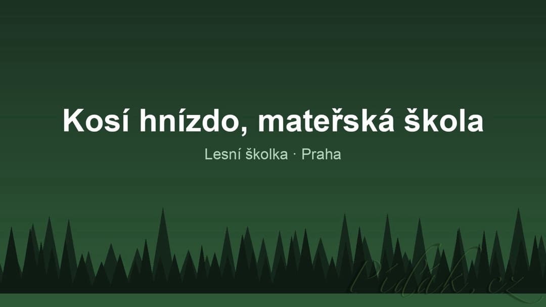 1. obrázek Kosí hnízdo, mateřská škola 1. obrázek Kosí hnízdo, mateřská škola