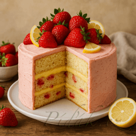 Obrázek 🍓 Jahodový dort s citronovým krémem