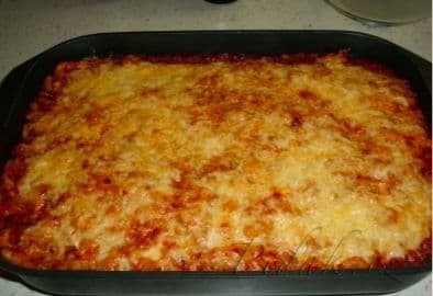 2. obrázek Zapečené těstoviny s mletým masem a žampiony 2. obrázek Zapečené těstoviny s mletým masem a žampiony